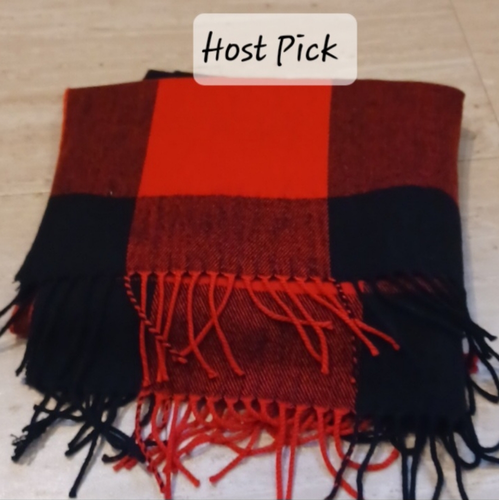 J. Crew Oversized Buffalo Plaid Blanket/Wrap Scarf